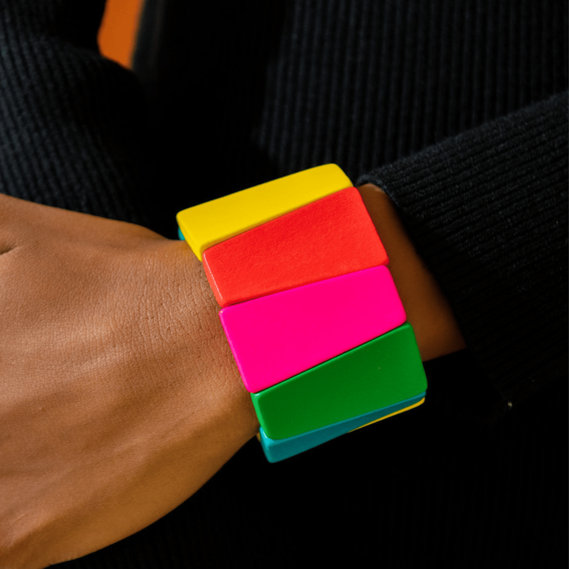 Ayoka Stretch Geometric Bracelet - Confetti Pop