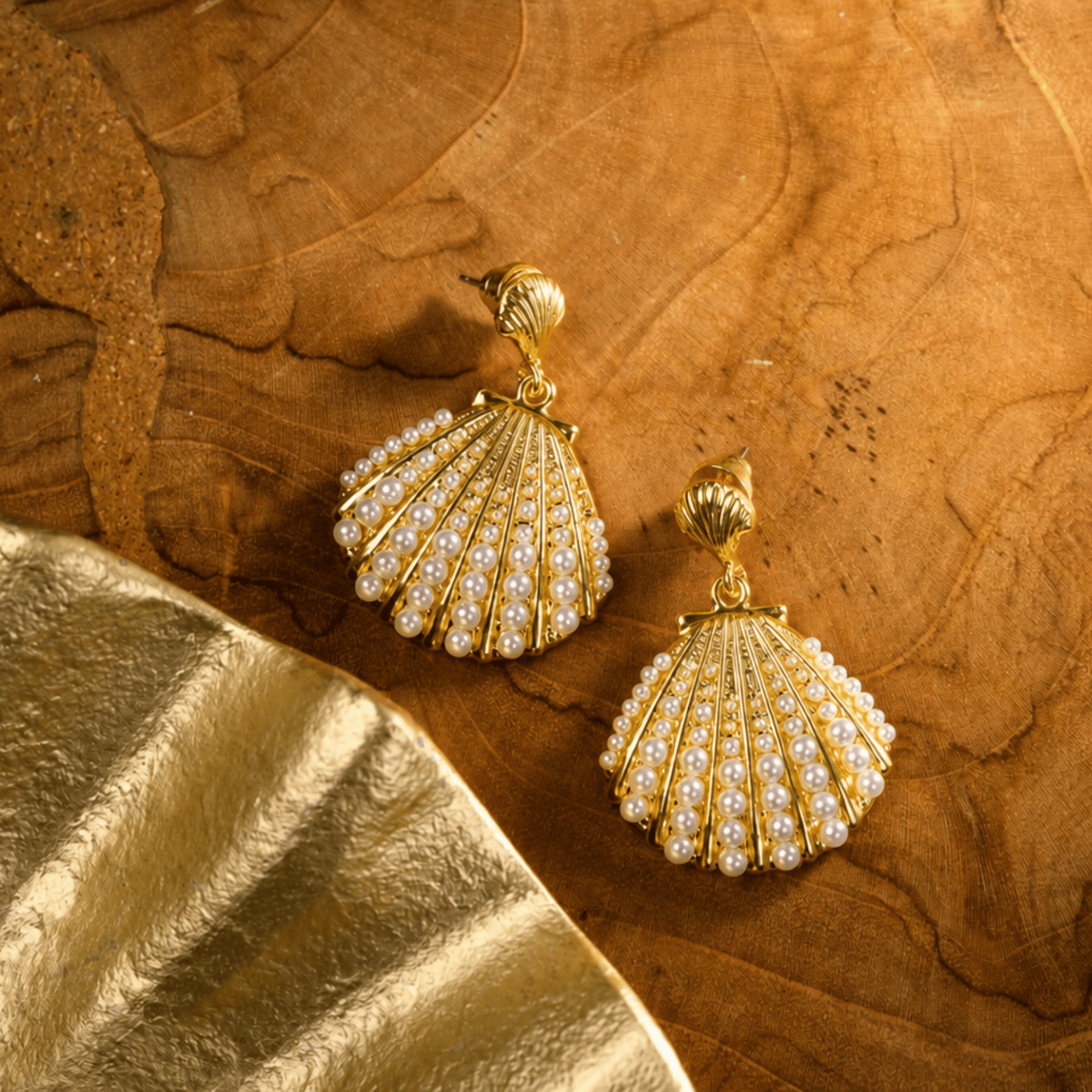 Azariah Pearl Shell Dangles,Earrings, Sassy Jones,