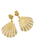 Azariah Pearl Shell Dangles,Earrings, Sassy Jones,
