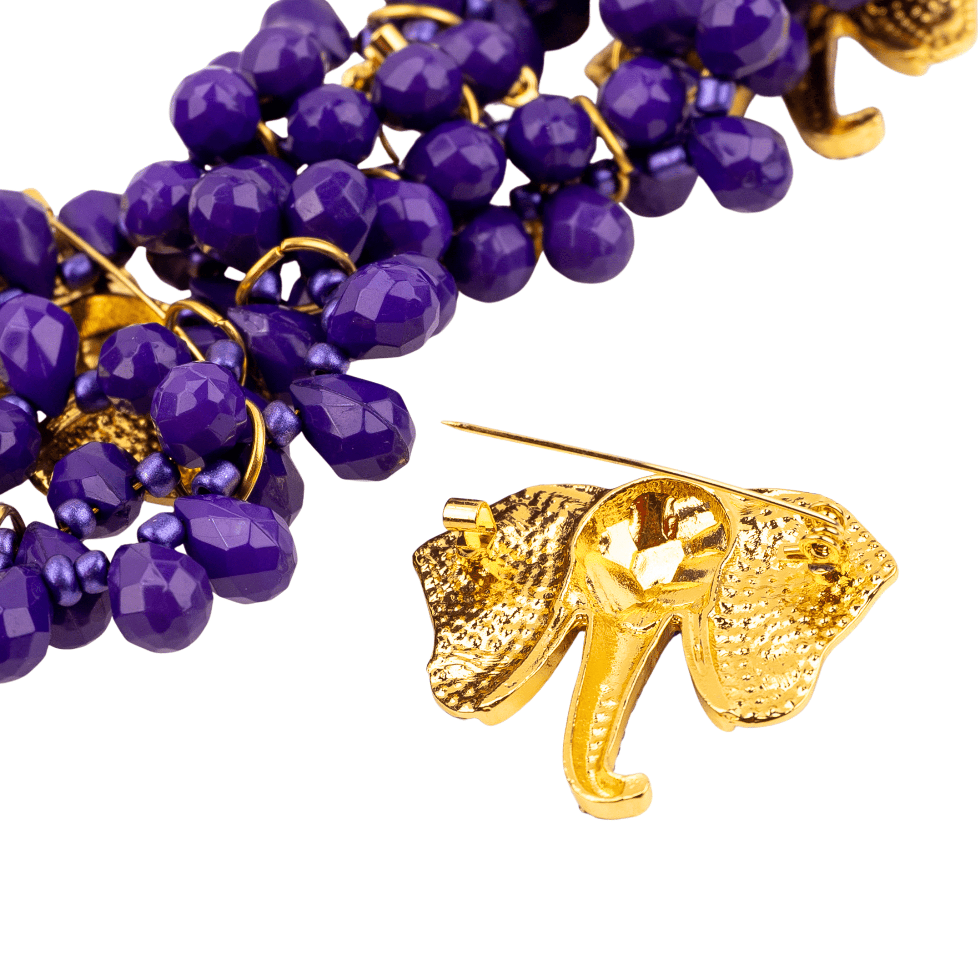 Babar 18k Brooch Bib - Midnight Purple,Necklaces, Sassy Jones,