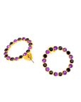 Babar 18k Crystal Studs - Midnight Purple,Earrings, Sassy Jones,