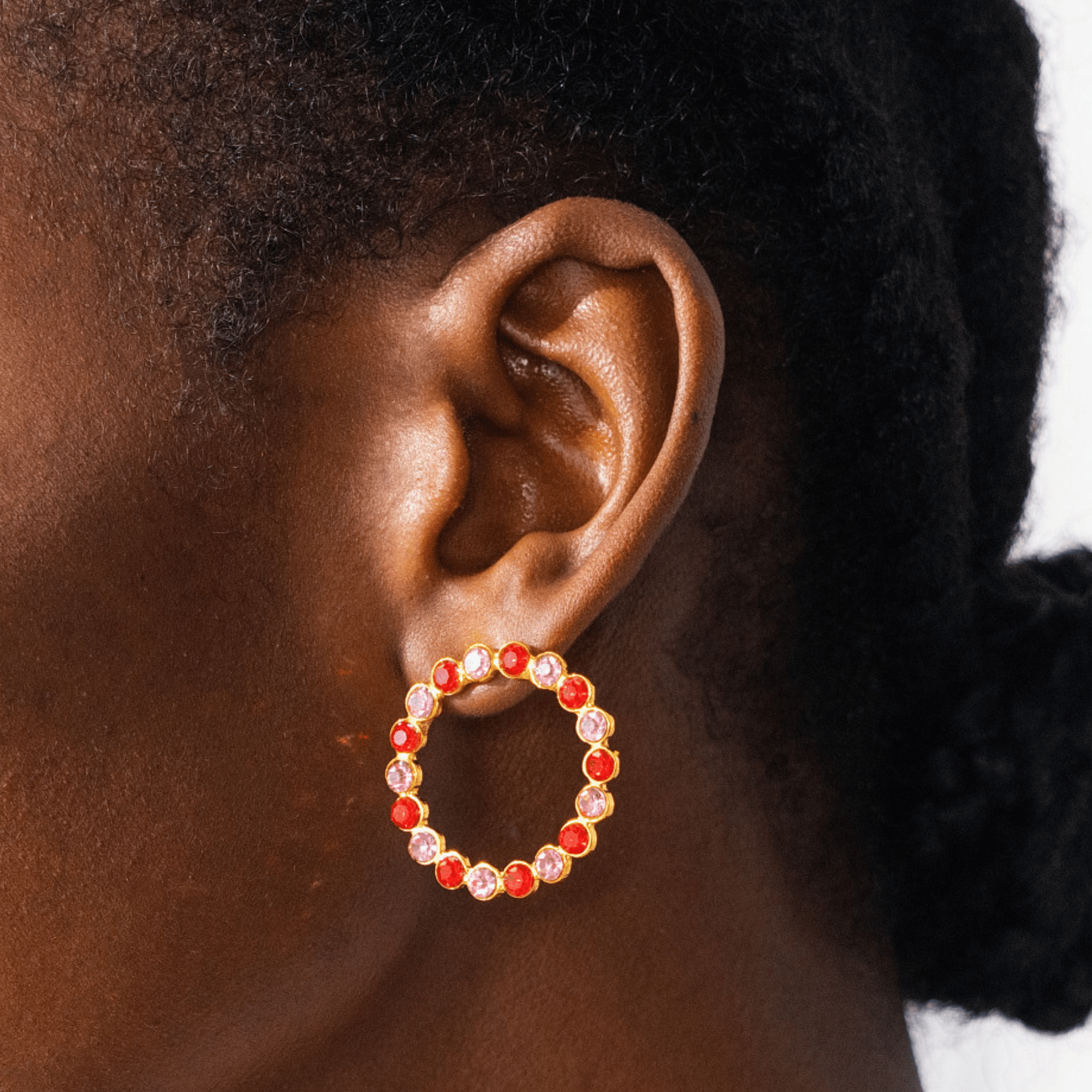 Babar 18k Crystal Studs - Pink Sorbet,Earrings, Sassy Jones,