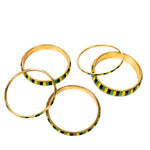 Brandy 5pc Bracelet Stack - Rasta,Earrings, Sassy Jones,