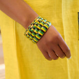 Brandy 5pc Bracelet Stack - Rasta,Earrings, Sassy Jones,