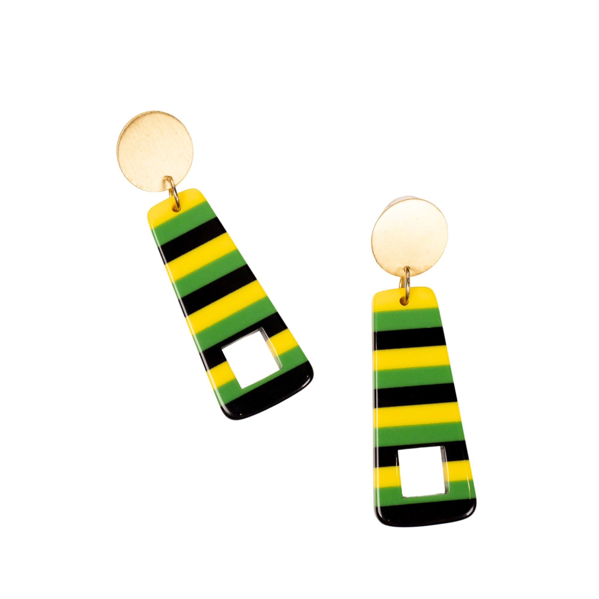 Brandy Dangles - Rasta,Earrings, Sassy Jones,