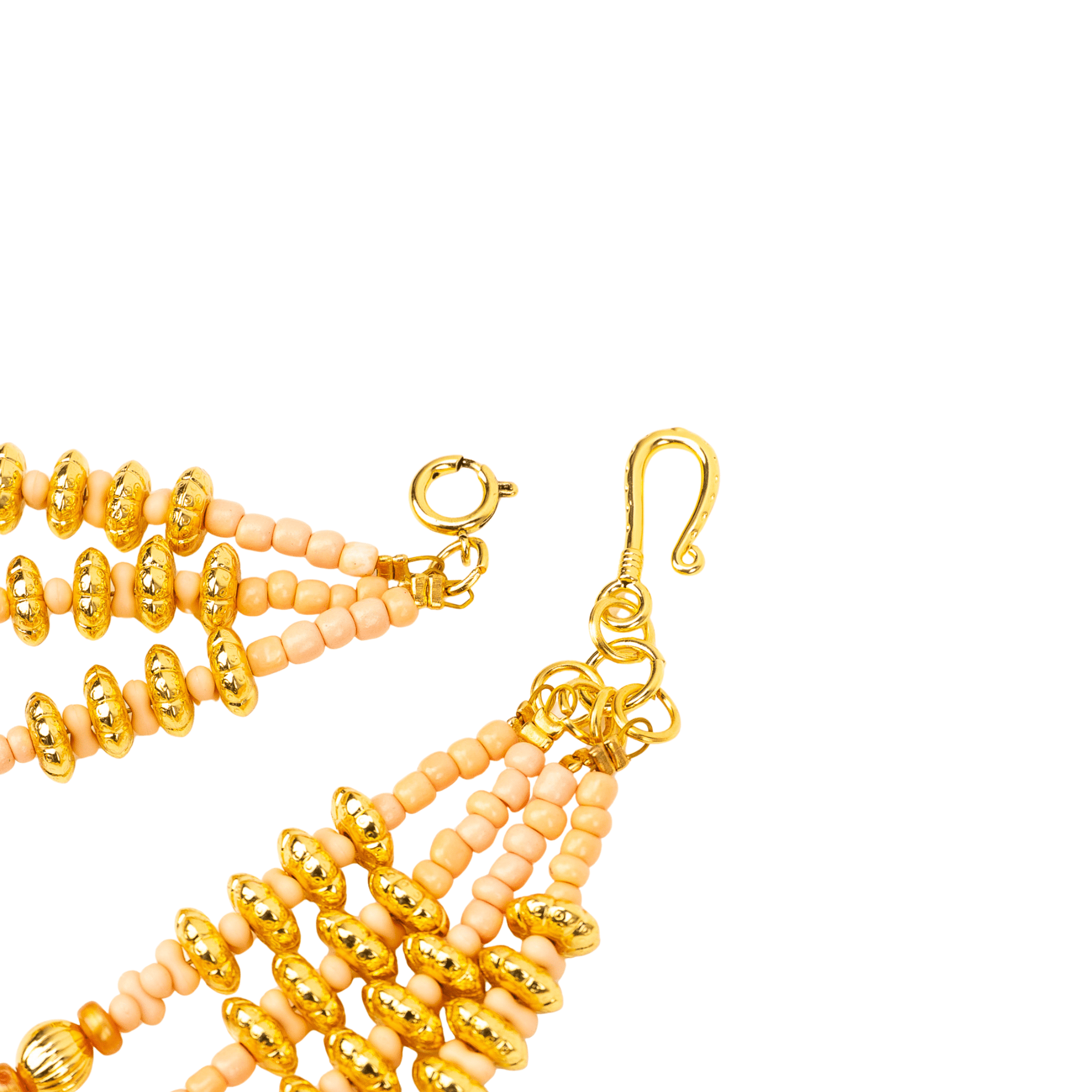 Caliope 2 - in - 1 Beaded Leather Statement Necklace - Sienna Sage,Necklaces, Sassy Jones,