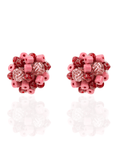 Caliope Beaded Cluster Earrings - Strawberry Truffle,Earrings, Sassy Jones,
