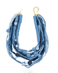 Caliope Cascading Chain - Denim Shred,Necklaces, Sassy Jones,