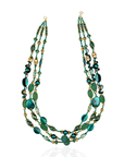 Caliope Cascading Chain - Green,Necklaces, Sassy Jones,