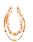 Caliope Cascading Chain - Orange,Necklaces, Sassy Jones,