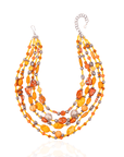 Caliope Cascading Chain - Orange,Necklaces, Sassy Jones,