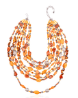 Caliope Cascading Chain - Orange,Necklaces, Sassy Jones,