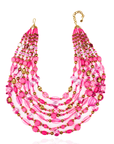 Caliope Cascading Chain - Pink,Necklaces, Sassy Jones,