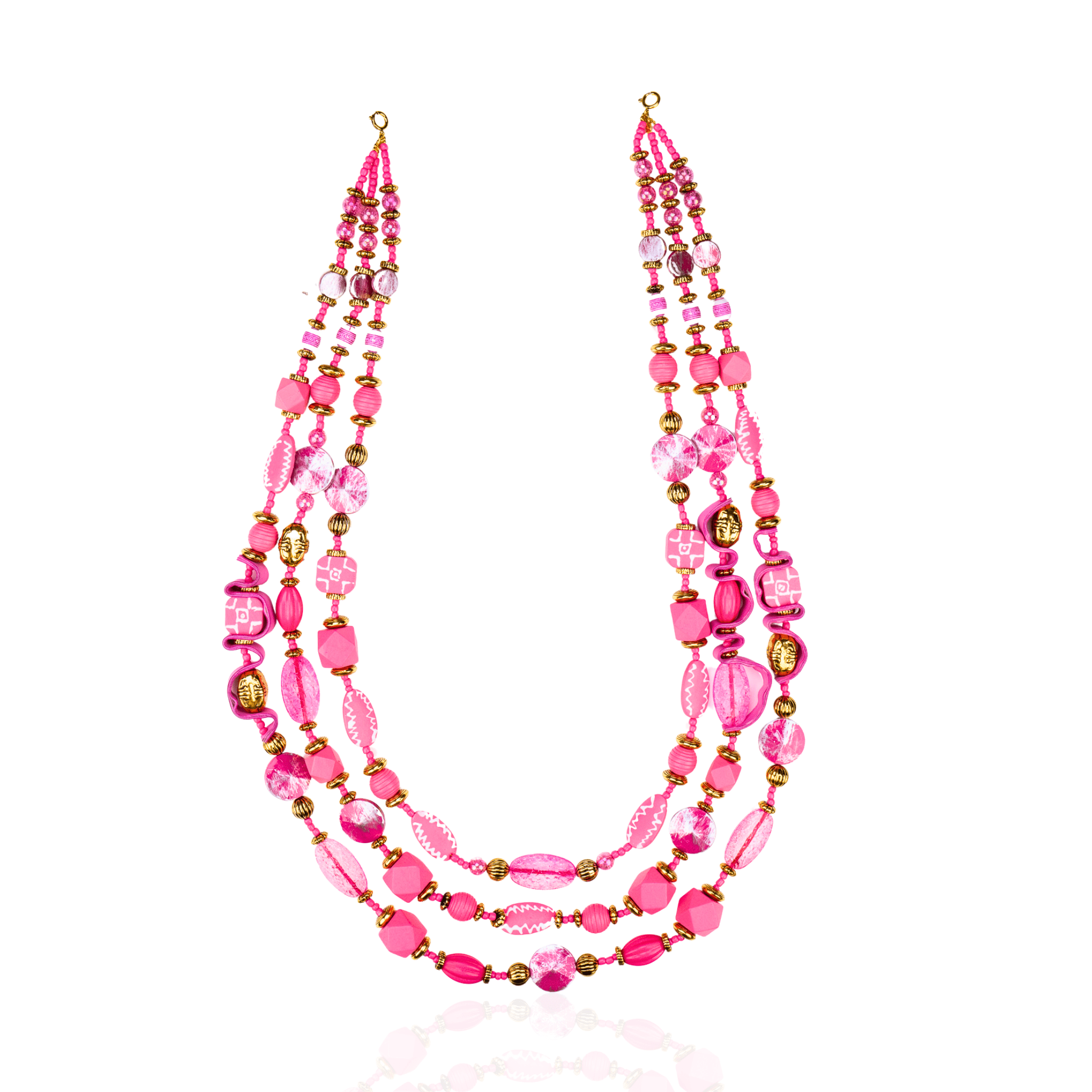 Caliope Cascading Chain - Pink,Necklaces, Sassy Jones,