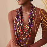 Caliope Cascading Chain (Removable Strand) - Purple,Necklaces, Sassy Jones,