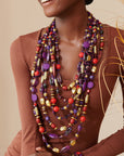 Caliope Cascading Chain (Removable Strand) - Purple,Necklaces, Sassy Jones,