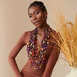 Caliope Cascading Chain (Removable Strand) - Purple,Necklaces, Sassy Jones,