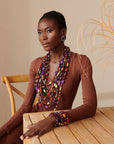 Caliope Cascading Chain (Removable Strand) - Purple,Necklaces, Sassy Jones,