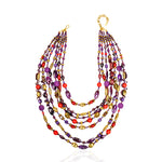 Caliope Cascading Chain (Removable Strand) - Purple,Necklaces, Sassy Jones,