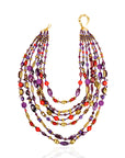 Caliope Cascading Chain (Removable Strand) - Purple,Necklaces, Sassy Jones,