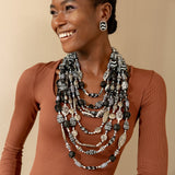 Caliope Cascading Chain (Removable Strand) - Tribal B/W