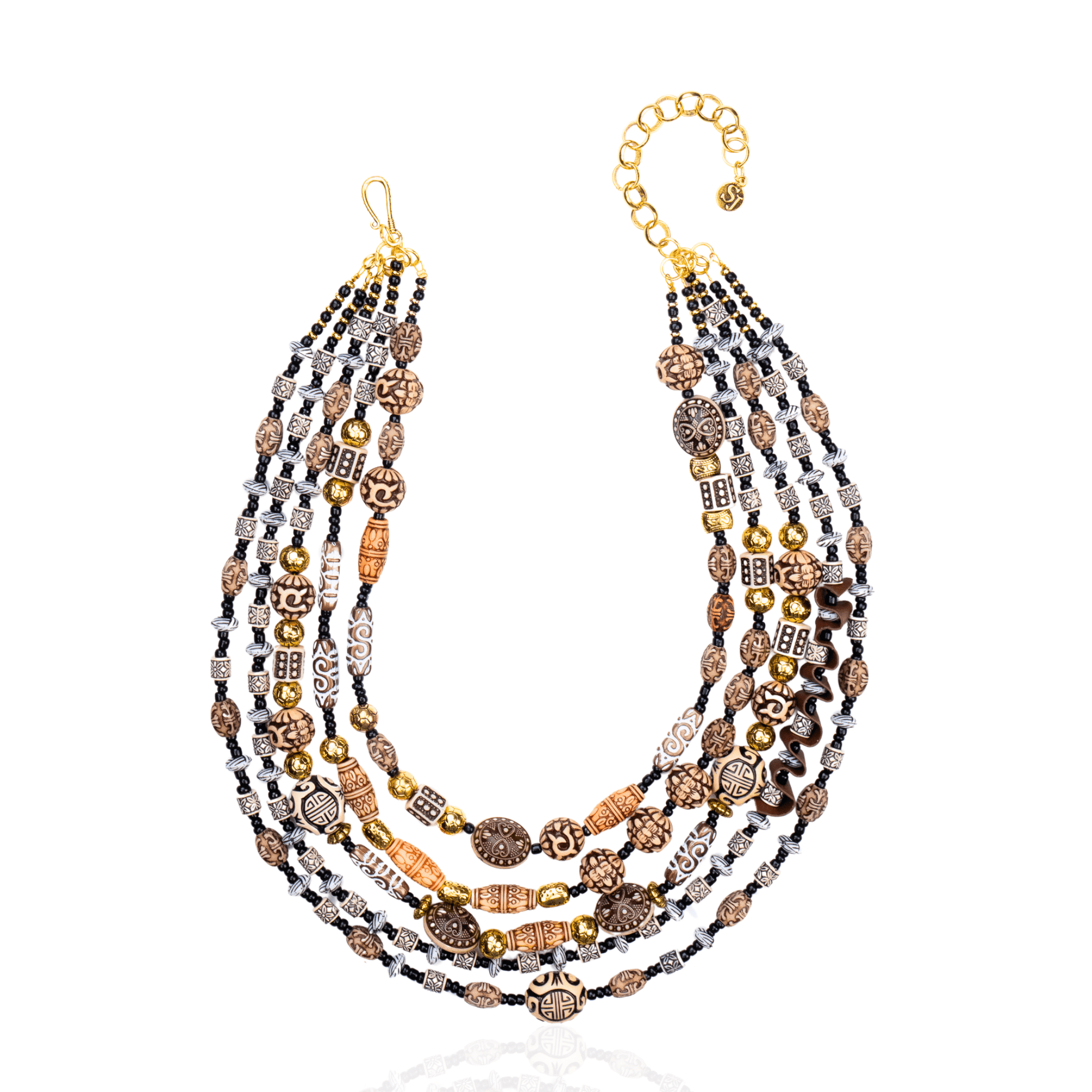 Caliope Cascading Chain - Tribal,Necklaces, Sassy Jones,