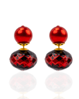 Caliope Double Studs - Crimson,Earrings, Sassy Jones,