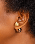 Caliope Double Studs - Golden Onyx,Earrings, Sassy Jones,
