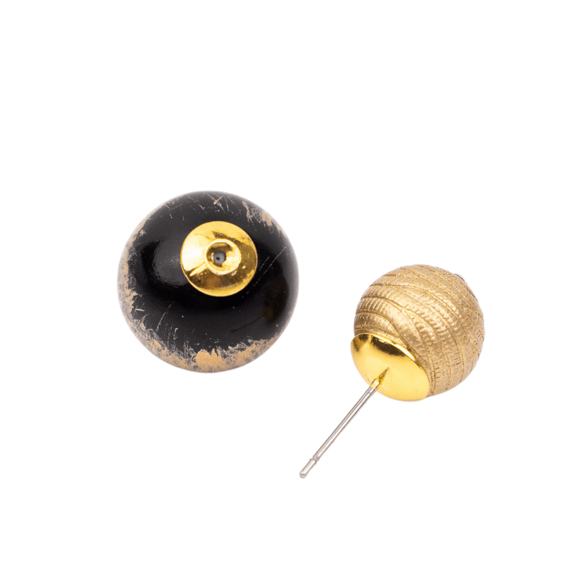 Caliope Double Studs - Golden Onyx,Earrings, Sassy Jones,