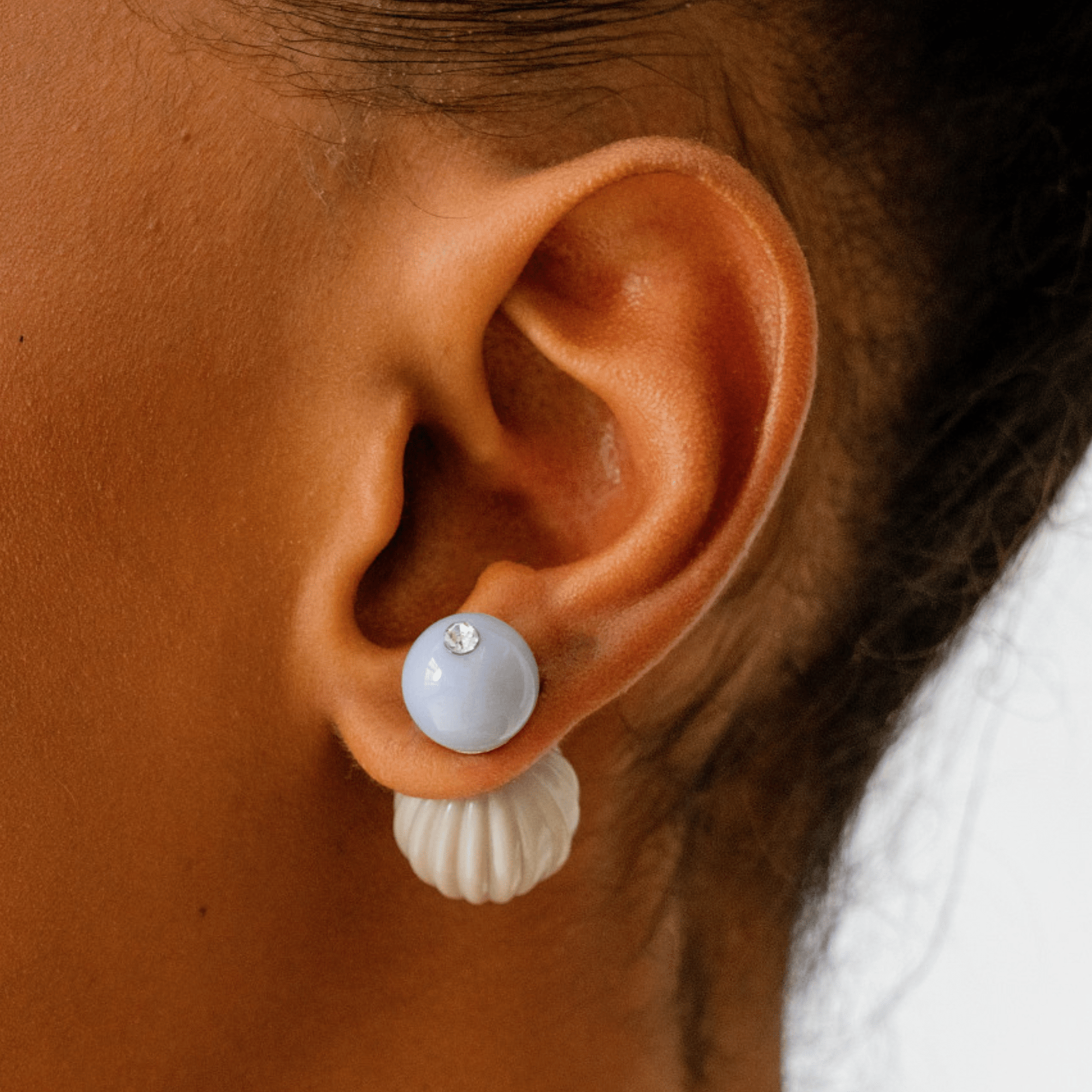 Caliope Double Studs - Modern Greige,Earrings, Sassy Jones,