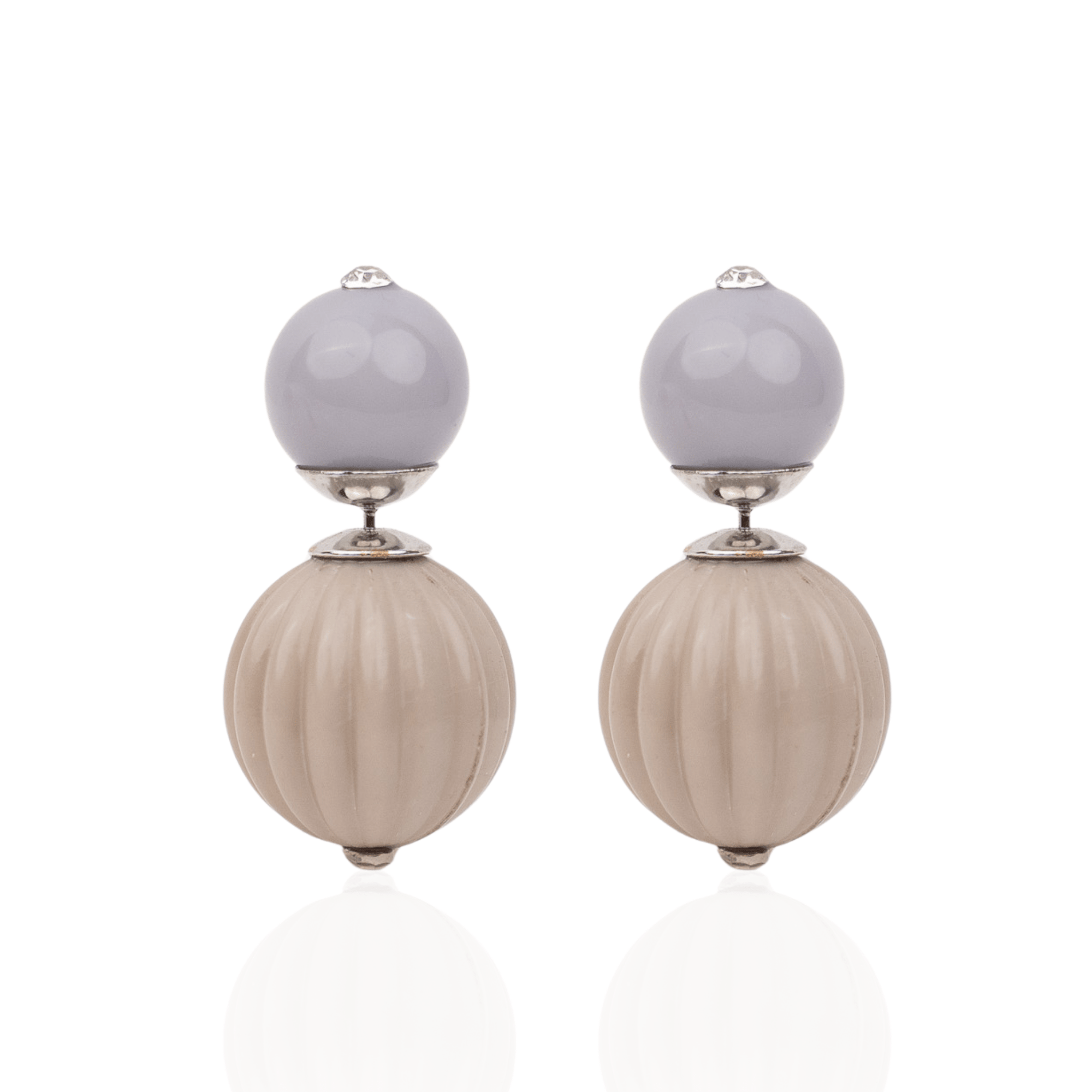 Caliope Double Studs - Modern Greige,Earrings, Sassy Jones,