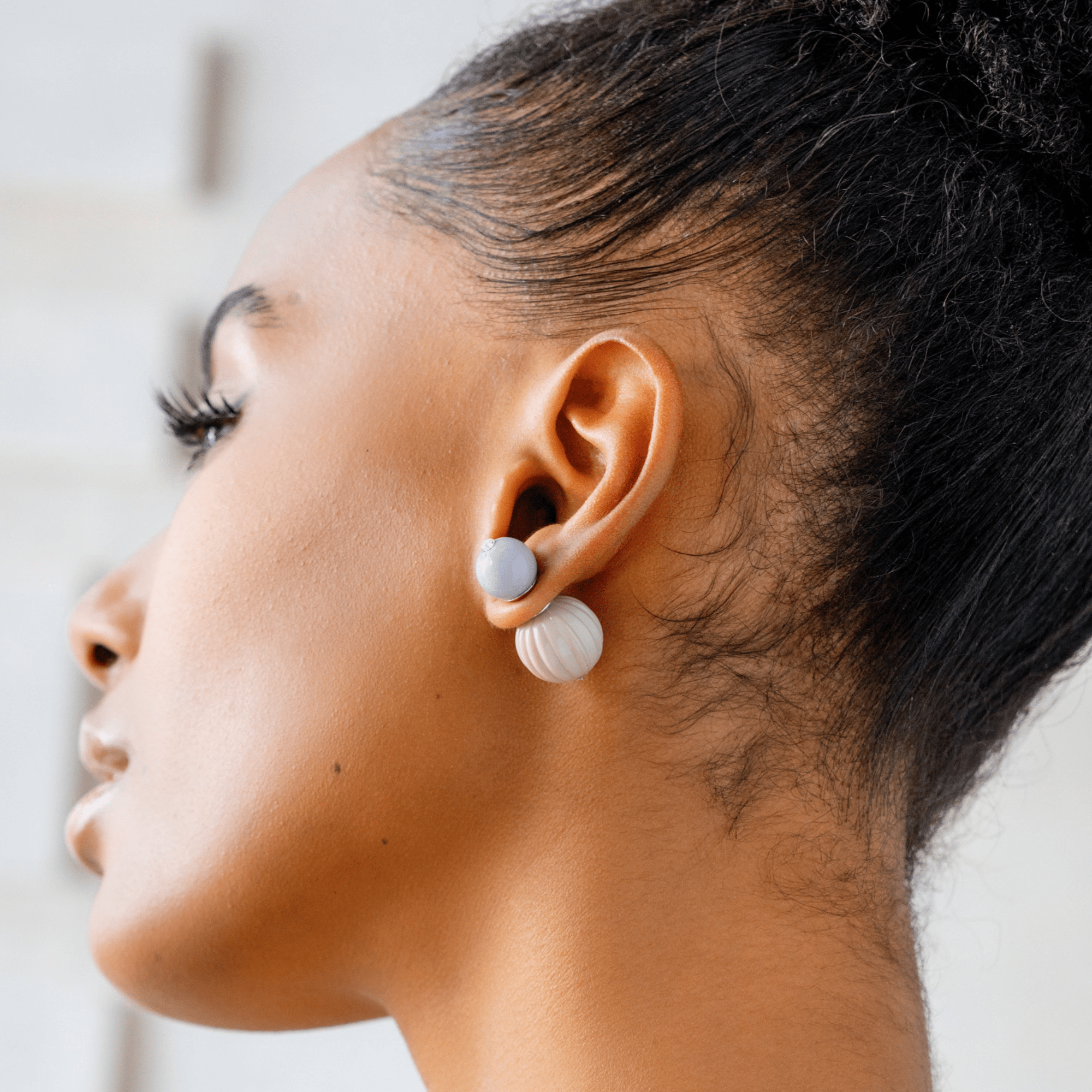 Caliope Double Studs - Modern Greige,Earrings, Sassy Jones,