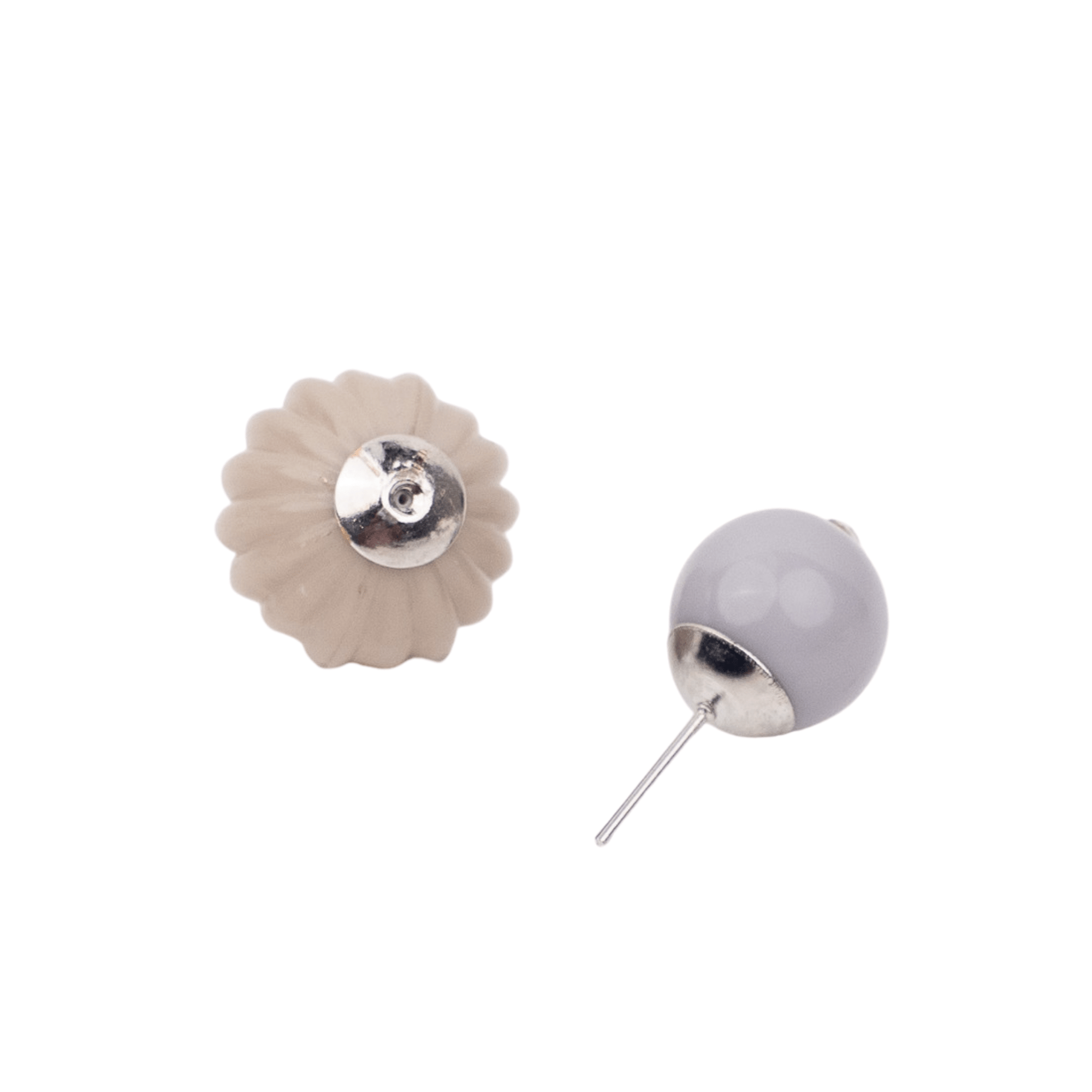 Caliope Double Studs - Modern Greige,Earrings, Sassy Jones,
