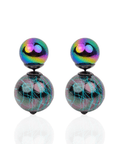 Caliope Double Studs - Rainbow Iridescent,Earrings, Sassy Jones,