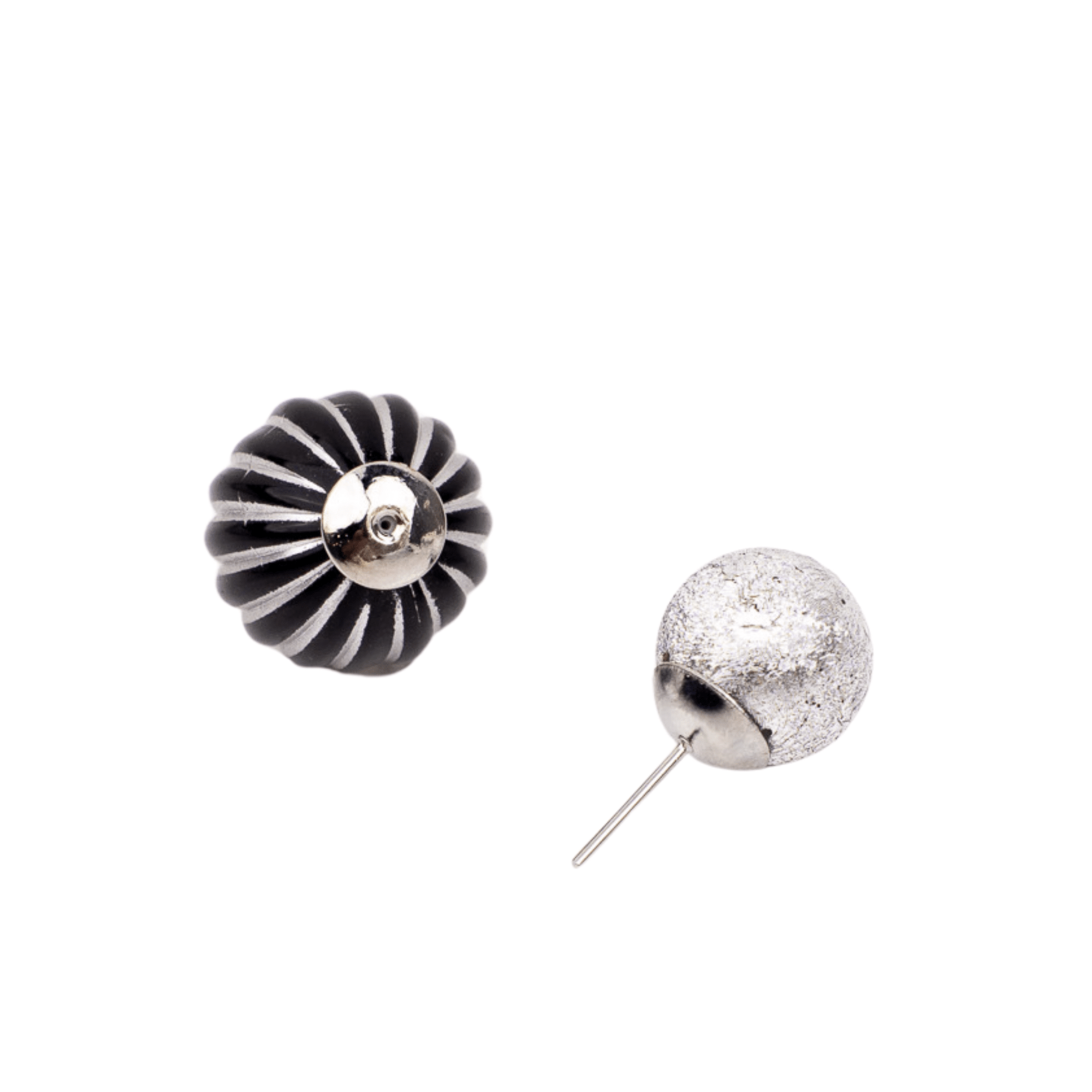 Caliope Double Studs - Silver Fox,Earrings, Sassy Jones,