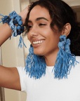 Caliope Hoops - Denim Shred,Earrings, Sassy Jones,