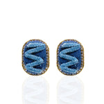 Caliope Sparkling Studs - Denim Shred,Earrings, Sassy Jones,