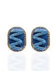 Caliope Sparkling Studs - Denim Shred,Earrings, Sassy Jones,