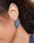 Caliope Sparkling Studs - Denim Shred,Earrings, Sassy Jones,