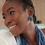 Caliope Sparkling Studs - Denim Shred,Earrings, Sassy Jones,