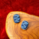 Caliope Sparkling Studs - Denim Shred,Earrings, Sassy Jones,