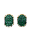 Caliope Sparkling Studs - Green,Earrings, Sassy Jones,