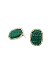 Caliope Sparkling Studs - Green,Earrings, Sassy Jones,