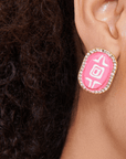 Caliope Sparkling Studs - Pink,Earrings, Sassy Jones,