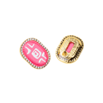 Caliope Sparkling Studs - Pink,Earrings, Sassy Jones,