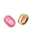 Caliope Sparkling Studs - Pink,Earrings, Sassy Jones,