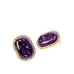 Caliope Sparkling Studs - Purple,Earrings, Sassy Jones,