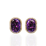 Caliope Sparkling Studs - Purple,Earrings, Sassy Jones,