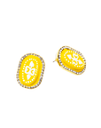 Caliope Sparkling Studs - Yellow,Earrings, Sassy Jones,