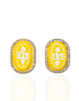 Caliope Sparkling Studs - Yellow,Earrings, Sassy Jones,